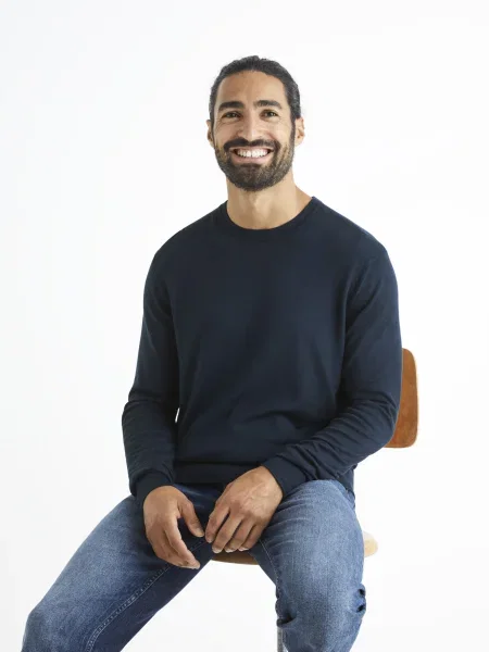 Пуловер Celio синьо