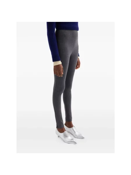 Spodnie Jil Sander wełniane szare