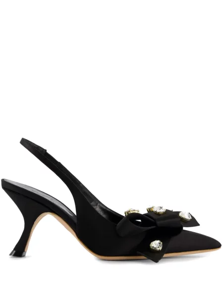 Pantofi cu toc Giambattista Valli cu funde slingback negru