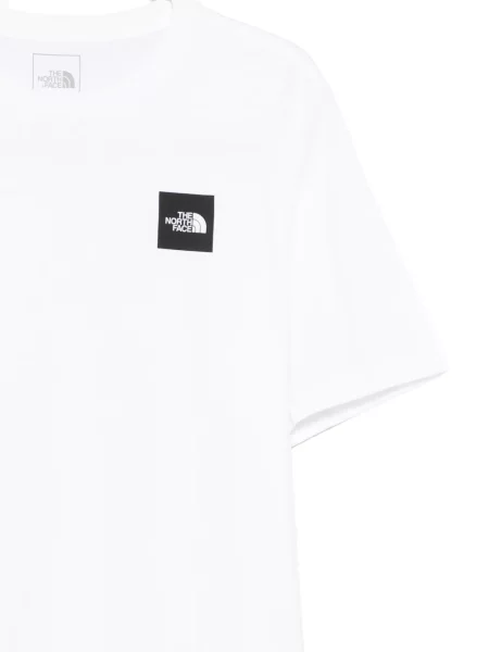 Scurt tricou The North Face cu autograf alb