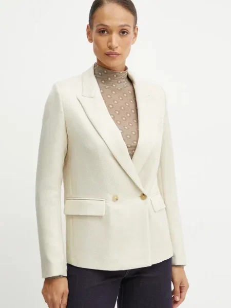 Forte Forte geaca de lana cu doua randuri de neted jacket bej