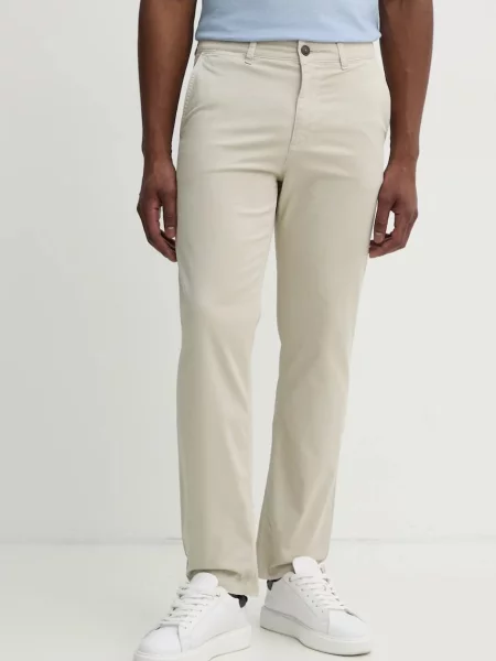 BOSS Orange pantaloni barbati drept bej