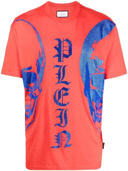 Tricou Philipp Plein scurt roșu