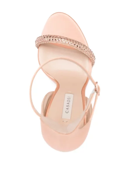 Sandale Casadei din satin roz
