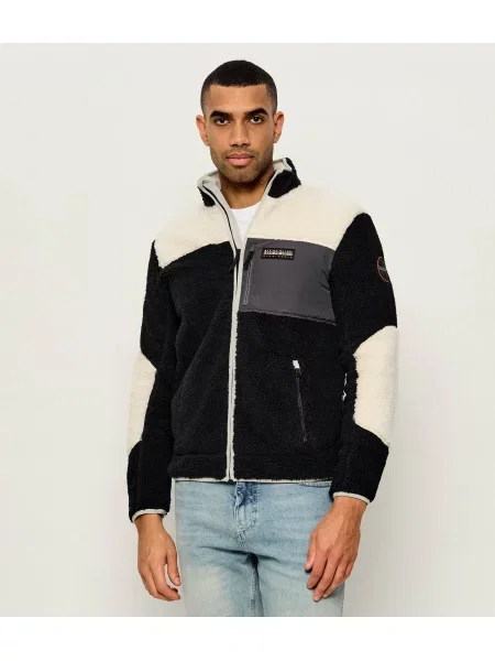 Napapijri Din fleece geacă Yupik negru