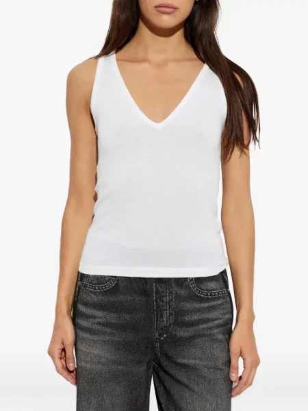 Top Rag & Bone bez rukávů s výstřihem do v bílý