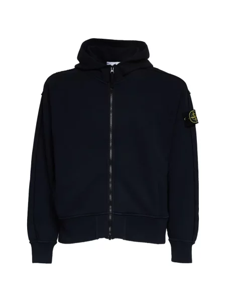 Суичър с качулка Stone Island с качулка камъни синьо