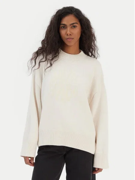 HUGO Pulover Shelly B Écru Oversize