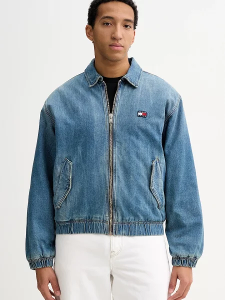 Tommy Jeans geacă jeans de tranziție albastru