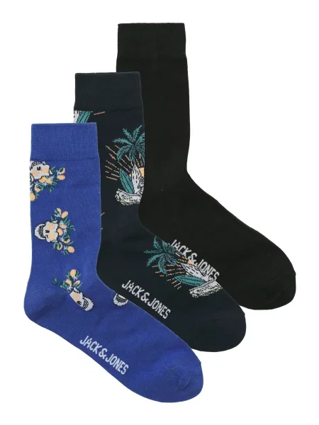 JACK & JONES Nogavice modra / mornarska črna