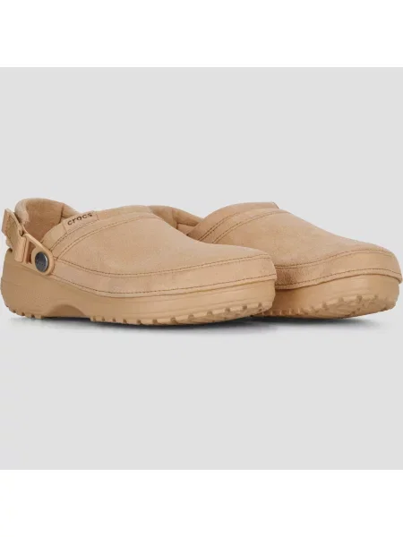 Pantofi Crocs din piele de căprioară clasici bej