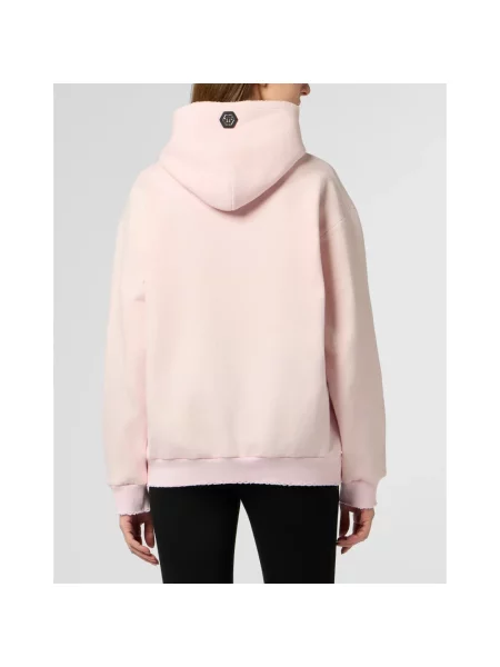 Bluza z kapturem Philipp Plein do tenisa różowa