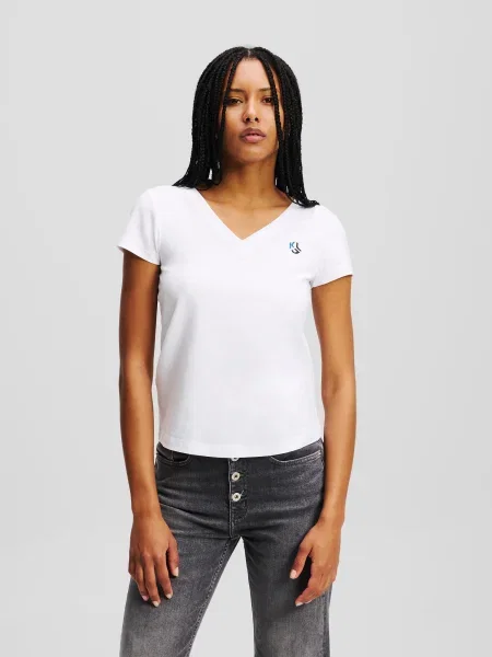 Karl Lagerfeld Jeans Majica kratkih rukava bijela