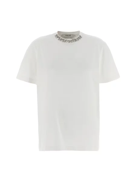 Koszulka Golden Goose z kryształkami biała