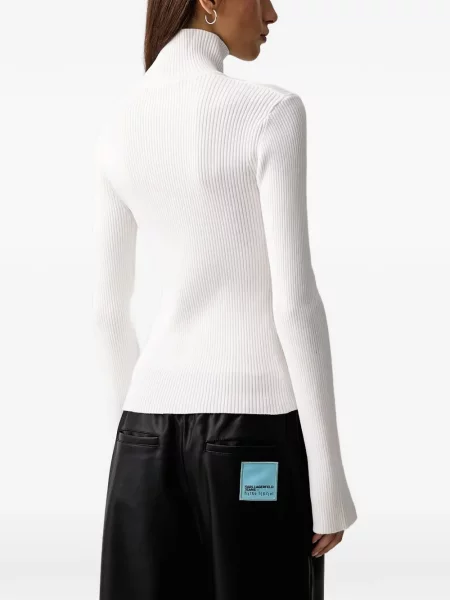 Sweter Karl Lagerfeld Jeans z logo biały