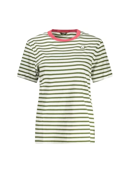 Koszulka K-way w paski z krótkim rękawem