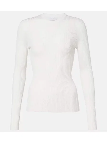 Pulover Gabriela Hearst de mătase alb