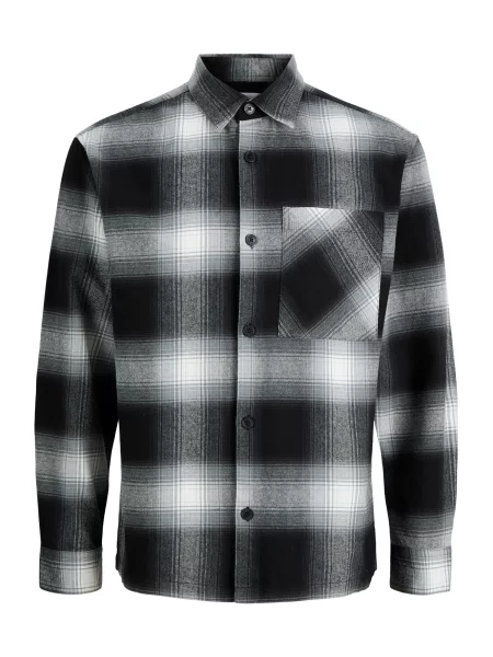JACK & JONES Cămașă JJEJackson gri / gri metalic alb