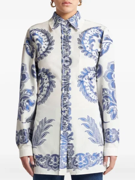 Cămașă Etro cu model floral cu imagine alb