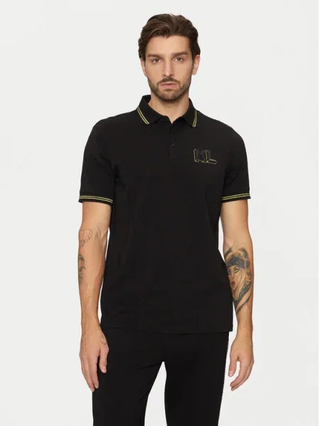 KARL LAGERFELD Tricou polo negru