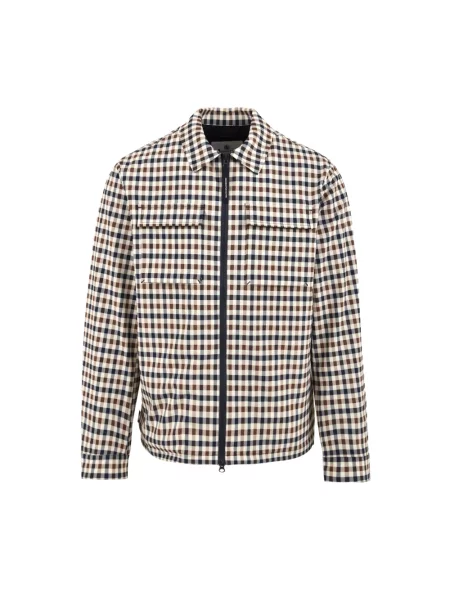 Kurtka Aquascutum w kratę beżowa