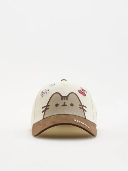 Reserved Šiltovka Pusheen krémová