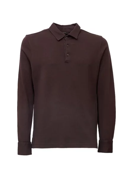 Lung tricou polo Zanone maro