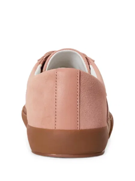 Sneakers Lauren Ralph Lauren με κορδόνια με δαντέλα με αυτόγραφο ροζ