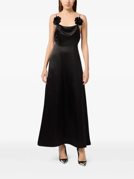 Rochie maxi Philipp Plein cu model floral negru