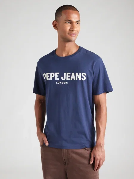 Pepe Jeans Majica temno modra bela