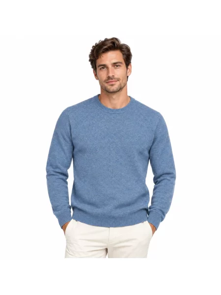 Sweter Cashmere Company wełniany niebieski