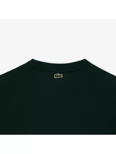 Lacoste T-Shirt Z Okrągłym Dekoltem Relaxed Fit czarny