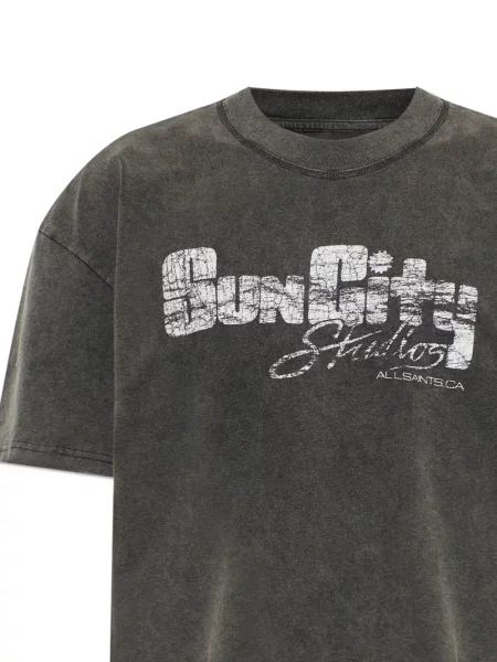 Tricou Allsaints cu imagine gri