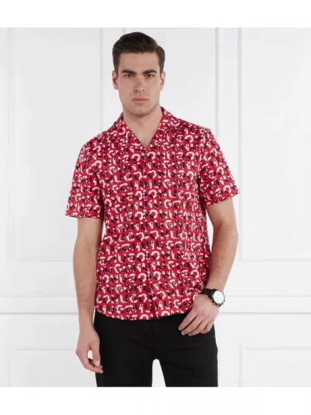 HUGO Cămașă Ellino | Relaxed fit roșu