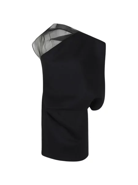 Rochie midi Sportmax asimetrică negru
