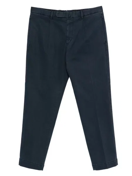 Pantaloni chino Dell'oglio plisate albastru