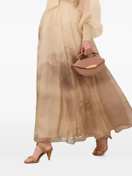 Fusta maxi Zimmermann din organza maro