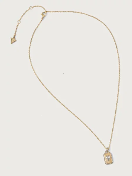 Guess ogrlica iz nerjavečega jekla CRYSTAL LOVE rumena
