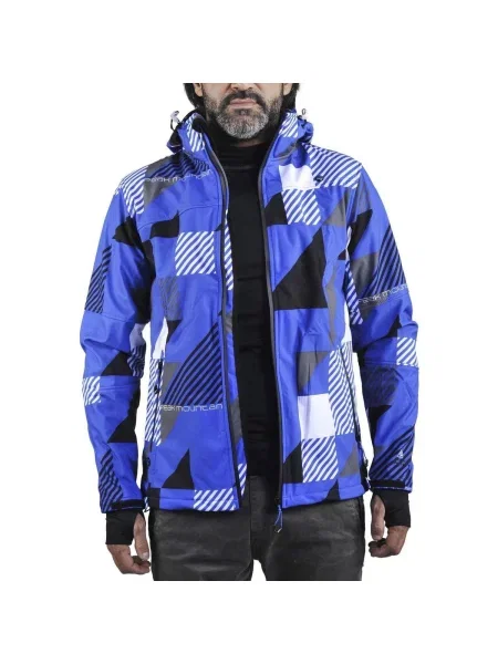 Geacă Peak Mountain softshell albastru