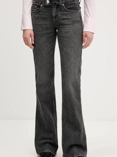 Tommy Jeans blugi high waist gri