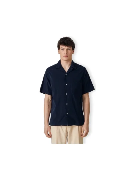 Cămașă Portuguese Flannel cu mâneci lungi de flanelă lungă albastru închis