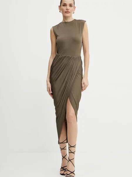 Patou rochie midi mulata maro