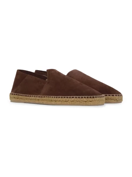 Espadryle Castaner skórzane brązowe