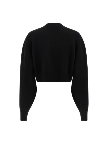 Sweter Tom Ford z kaszmiru z nadrukiem o skróconej długości czarny