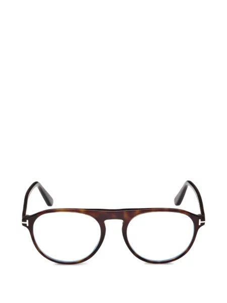 Στρογγυλά γυαλιά ηλίου Tom Ford Eyewear καφέ
