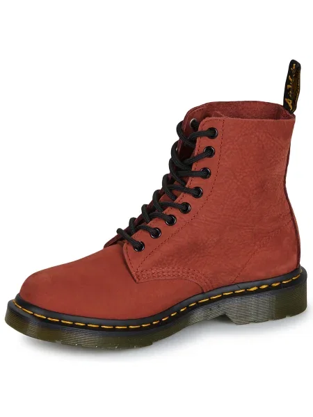 Botine Dr. Martens din nubuc roșu