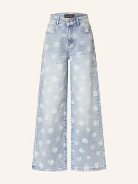 Miss Goodlife Dżinsy Z Rozszerzanymi Nogawkami I Kryształkami blau niebieskie