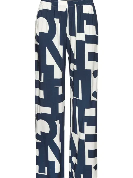 FRENCH CONNECTION Pantaloni de pijama albastru închis alb