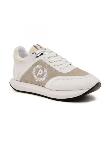 Pollini Bőr sneakers tornacipő fehér