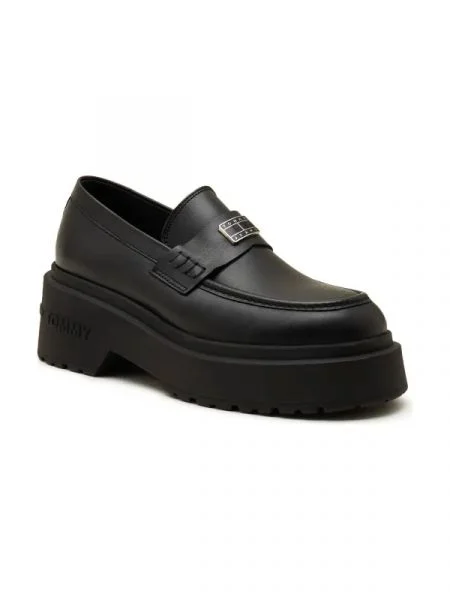 Tommy Jeans De piele mocasini negru
